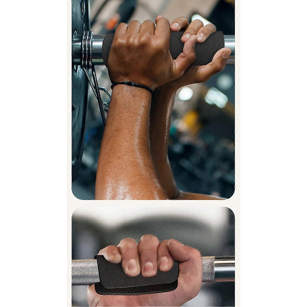 Weightlifting Gym Grip Pads 10 Pack Compatible With Hk Equipment Black Gloves Straps & Hooks