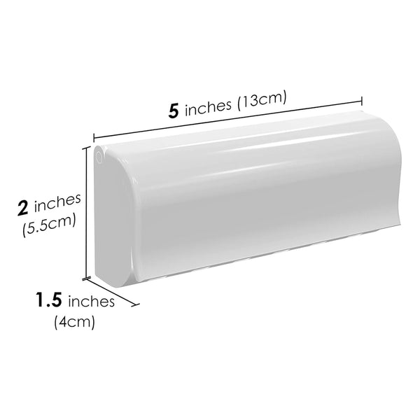 Wall Mounted Toothbrush Holder With 6 Compartments And Self Adhesive White Tumblers & Toothbrush Holders