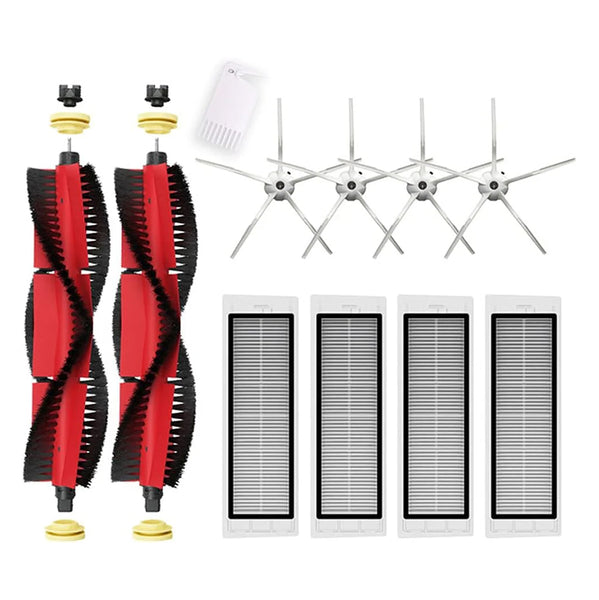 Xiaomi Roborock Vacuum Cleaner Spare Parts Compatible With S5 Max S6 Pure S50 Includes 2 Roller Brushes 4 Side Hepa Filter White Vacuum Cleaner Parts