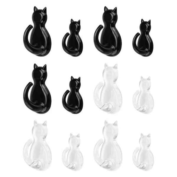 Traceless Self Adhesive Hooks Wardrobe Wall Stickers 12 Pieces Bedroom Behind The Door Keychain Hooks & Hangers