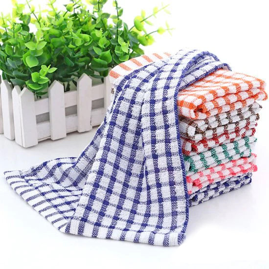 Cotton Kitchen Towels Absorbent Clean 6 Pack Towels & Washcloths