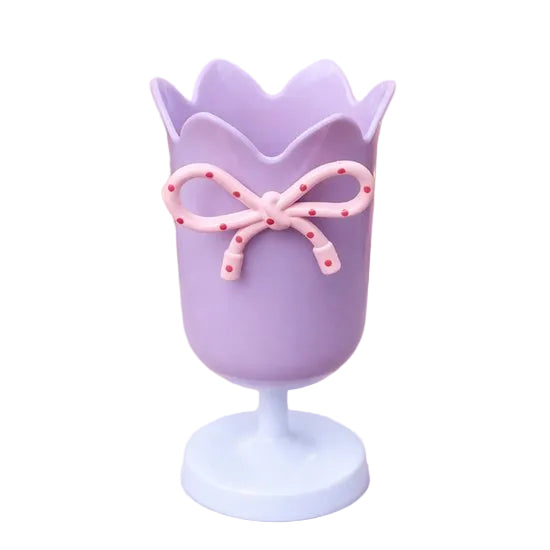 Tulip Shaped Pen Holder Rack Creative Desk Decoration Refined Purple Pen Holders