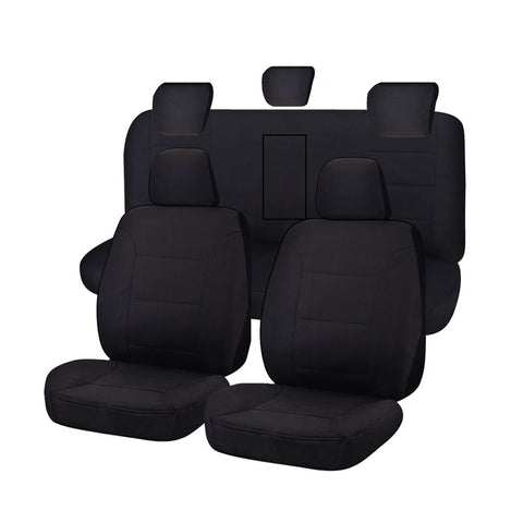 Seat Covers For Isuzu D-Max 06/2012 On Dual Cab Chassis Utility Fr Black All Terrain