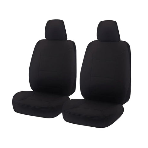 Seat Covers For Nissan Navara D23 Series 1-3 Np300 03/2015 On Single Dual Cab Front 2X Buckets Black All Terrain