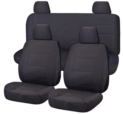 Seat Covers For Nissan Navara D23 Series Np300 11/2017 - 11/2020 Dual Cab Fr Charcoal All Terrain