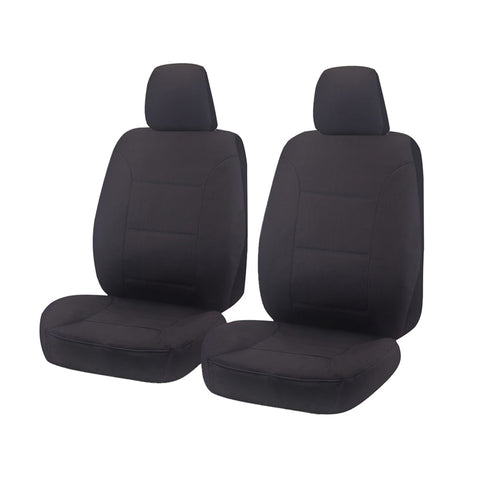Seat Covers For Mitsubishi Triton Mq Series 01/2015 - On Dual Club Cab Utility Front 2X Buckets Charcoal All Terrain