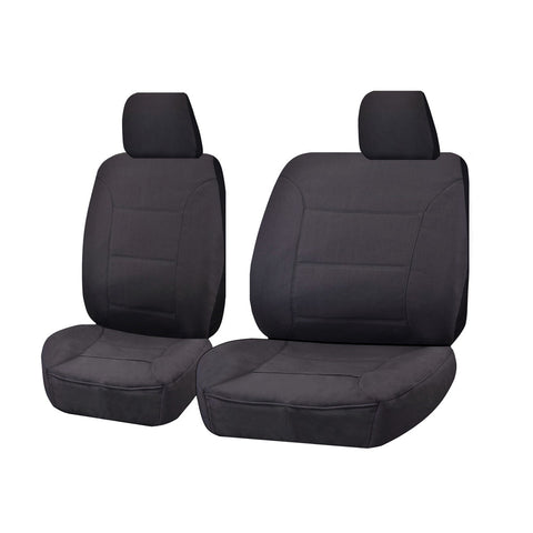 Seat Covers For Holden Colorado Rg Series 06/2012 - 2016 Single Cab Chassis Utility Front Bucket + _ Bench Charcoal Challenger
