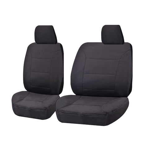 Seat Covers For Nissan Patrol Y61 Gq-Gu Series 1999 2016 Single Cab Chassis Front Bucket + _ Bench Charcoal Challenger