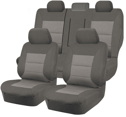 Seat Covers For Toyota Hiace Crew Van Lwb 02/2019 -On Rows Premium Grey