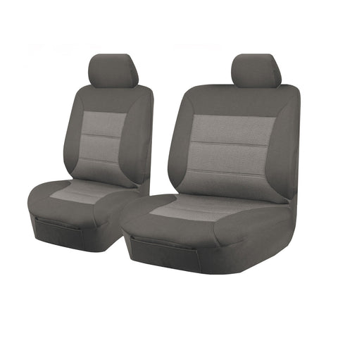 Seat Covers For Isuzu D-Max 06/2012 2016 Single Cab Chassis Utility Front Bucket + _ Bench Grey Premium