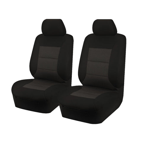 Seat Covers For Isuzu D-Max 06/2012 06/2020 Single/Dual Cab Utility Front 2X Buckets Black Premium