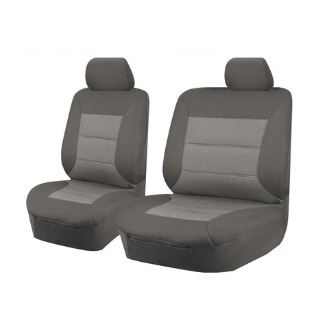 Seat Covers For Toyota Landcruiser 70 Series Vdj 05/2007 - On Single Dual Cab Front Bucket + _ Bench Grey Premium