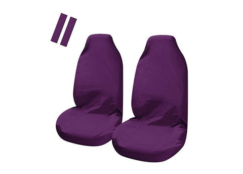 Universal Pulse Throwover Front Seat Covers - Bonus Belt Buddies | Purple