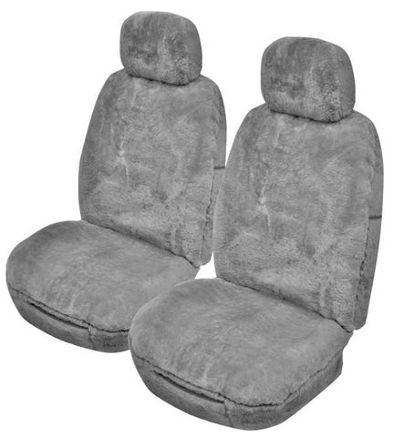 Alpine Sheepskin Seat Covers - Universal Size (25Mm) Grey