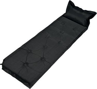 Trailblazer 9-Points Self-Inflatable Polyester Air Mattress With Pillow Black