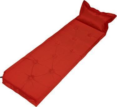 Trailblazer 9-Points Self-Inflatable Polyester Air Mattress With Pillow Red