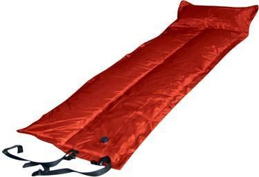 Trailblazer Self-Inflatable Foldable Air Mattress With Pillow Red