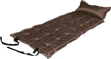 Trailblazer 21-Points Self-Inflatable Satin Air Mattress With Pillow Brown