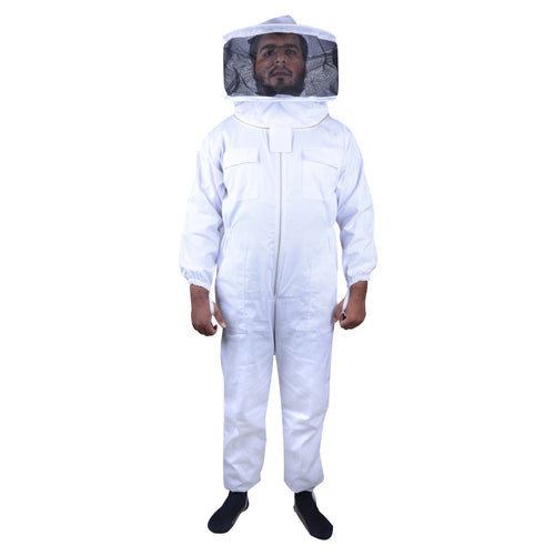 Beekeeping Full Suit Cotton With Round Head Veil Xl Beekeeping Suits