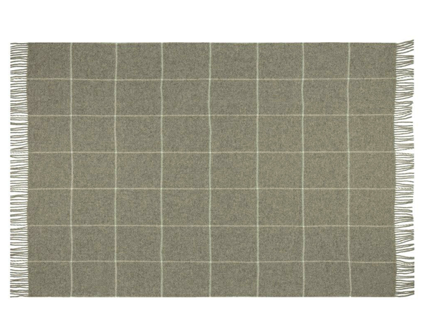 Codu Brighton Throw 100% Nz Wool Beige Striped Throws & Afghans