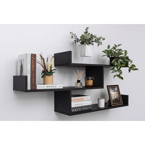 Zurich Multi Level Shelf Kit Nordic Ash Wall Shelves
