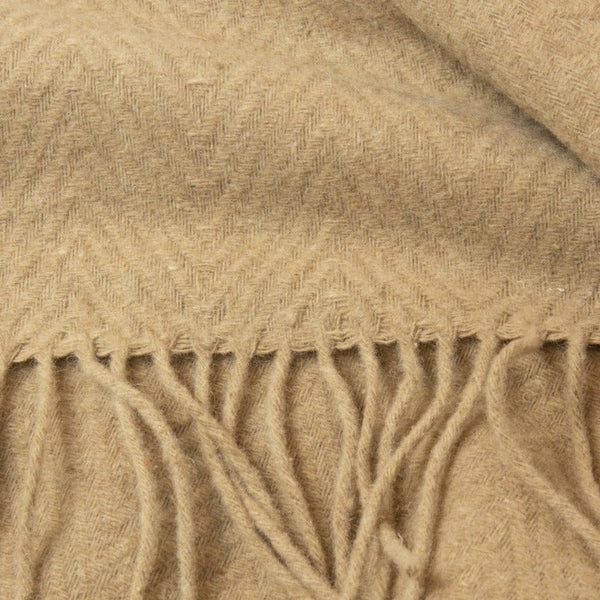Hampton Throw - Merino Wool Blend Camel