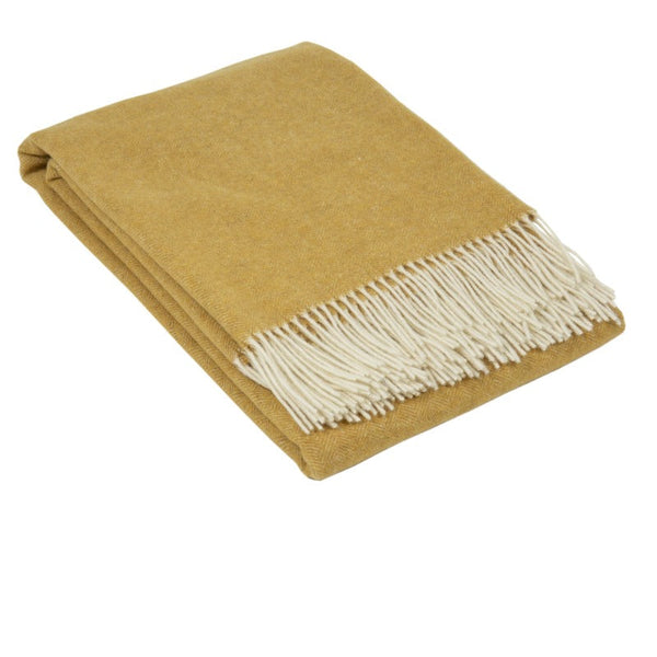 Codu Hampton Throw Merino Wool Blend Ochre Throws & Afghans