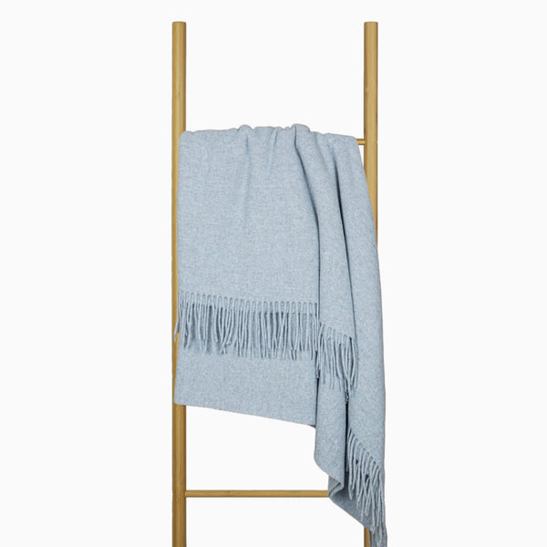 Codu Oxford Throw Merino Wool Blend Sky Blue Throws & Afghans