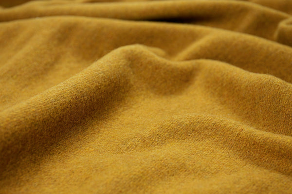 Codu Oxford Throw Merino Wool Blend Mustard Throws & Afghans