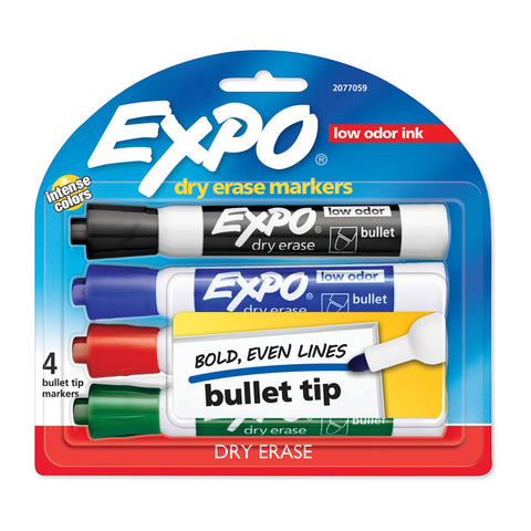 Expo White Board Marker Bullet Tip Ast Pack Of 4 In Box 6