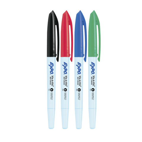 Expo White Board Marker Wet Erase Pack Of 4 Box 6