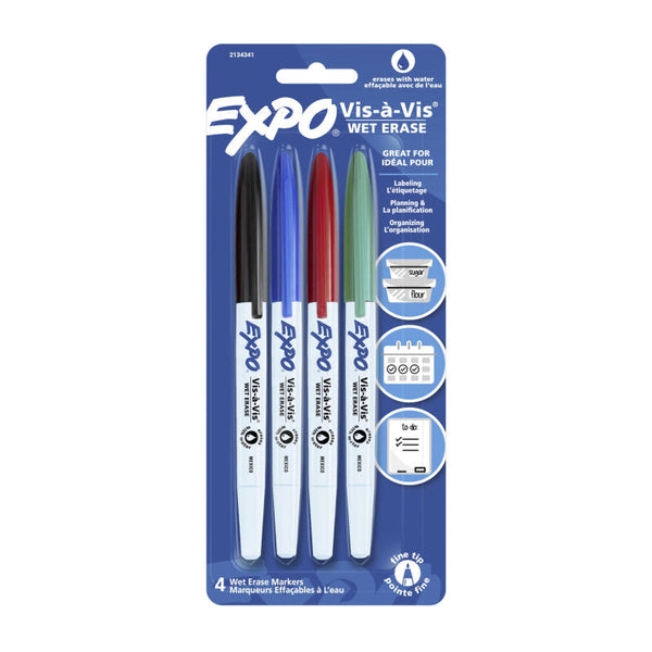 Expo White Board Marker Wet Erase Pack Of 4 Box 6