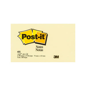 Post-It Note 655 Yellow 73X123 Box Of