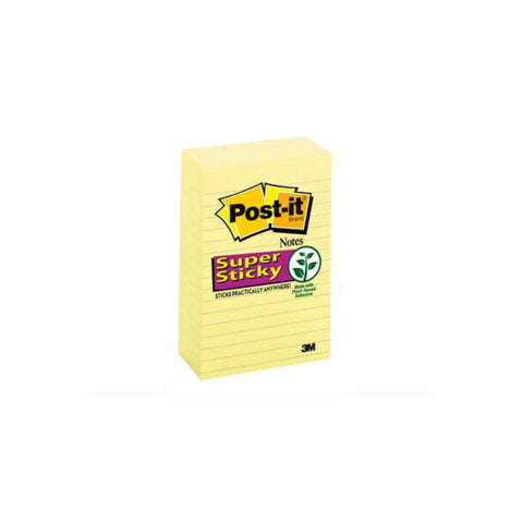 Post-It Super Sticky 660-5Sscy Lined Yw Pack Of