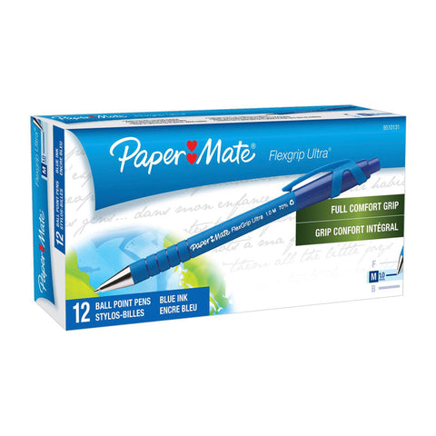 Paper Mate Flexi Grip Rt Bp 1.0Mm Blue Box Of 12