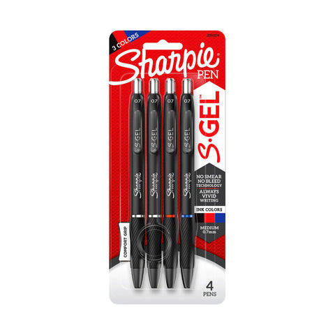 Sharpie Gel 0.7Mm Assorted Pack Of 4 Box 6