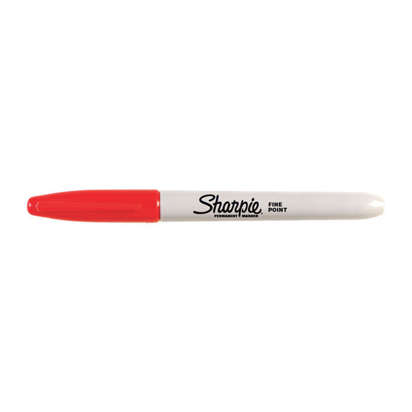 Sharpie Permanent Marker Fine Point Red Box Of 12