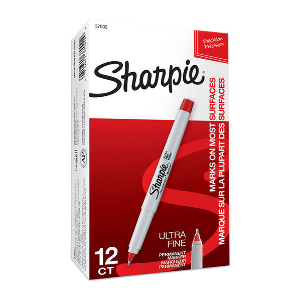 Pens & Writing Instruments Sharpie Ultra Fine Point Permanent Marker Red Box Of 12