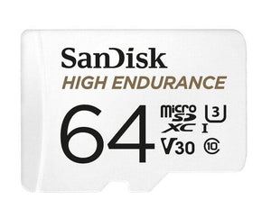 Sandisk 64Gb High Endurance Micro Sdxc V30 U3 C10 Uhs-1 100Mb/S R 40Mb/S W Adaptor Android Smartphone Action Camera Drones