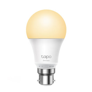 Tp Tp-Link Tapo Dimmable Smart Light Bulb L510b Bayonet Fitting Dimmable, No Hub Required, Voice Control, Schedule & Timer 2700K 8.7W 2.4 Ghz 802.11B/G/N