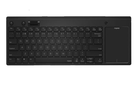 Rapoo K2800 Wireless Keyboard With Touchpad & Entertainment Media Keys - 2.4Ghz, Range Up 10M, Connect Pc Tv, Compact Design