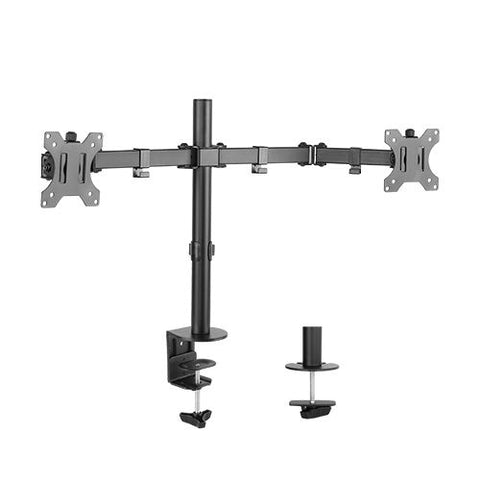 Brateck Dual Monitor Screens Economical Double Joint Articulating Steel Arm Fit Most 13-32 Monitors Up To 8Kg Per Screen, 360Screen Rotation