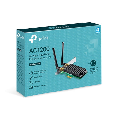 Tp-Link Archer T4e Ac1200 Wireless Dual Band Pcie Adapter, 867Mbps @ 5Ghz, 300Mbps 2.4Ghz