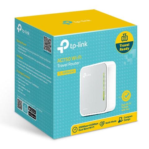 Tp-Link 750Mbps Dual Band Wifi Wireless Travel Router Lan/Wan Usb Extender