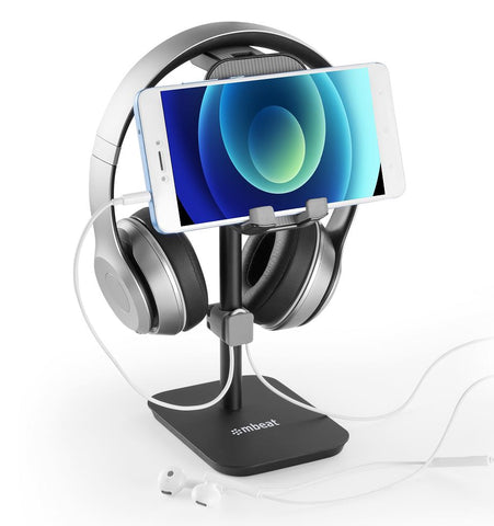 Mbeat Stage S3 2-In-1 Headphone And Tiltable Phone Holder Stand