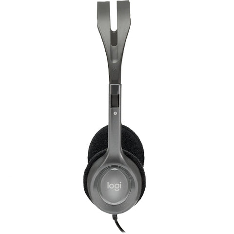 Logitech H110 Stereo Headset Over-The-Head Headphone 3.5Mm Versatile Adjustable Microphone For Pc Mac Ls