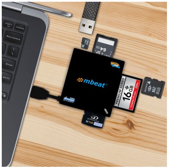 Mbeat Usb 3.0 Super Speed Multiple Card Reader - 2X Sd And Micro Sd/Compatible Sdhc/Microsdhc To Sdhc/Microsdhc/Usb High 100Mb/S
