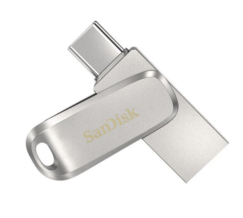 Sandisk 32Gb Ultra Dual Drive Luxe Usb-C & Usb-A Flash Memory Stick 150Mb/S Usb3.1 Type-C Swivel For Android Smartphones Tablets Macs Pcs