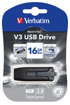 Verbatim 16Gb V3 Usb3.0 Grey Store\'N\'Go V3; Rectractable