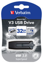 Verbatim 32Gb V3 Usb3.0 Grey Store\'N\'Go V3; Retractable